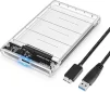 Cod.022 Capsula para Disco Duro Externo SATA 2.5" USB 3.0, HDD/ SSD/ SATA III/ Transparente - 1