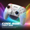 Cod. 073  Control de juegos Monka Contra GT-96 Wireless / BT 5.3 / Batería 1000mAh (10 horas) / vibración dual / Iluminación RGB / Panel táctil / puerto de audio 3,5mm / Compatible: PS4/PS3/Switch/Android/IOS13 - 9