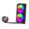 Cod. B:157  Sistema de Enfriamiento Líquido GAMEMAX ICEBURG 240 Infinity / FAN 2*120MM PWM / Sincronización ARGB AURA Sync / Conector 5V, 3 pines / 12V 4 pines / Compatible; Intel LGA 1851/1700 y AMD AM5 / ARGB - 4