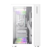 Cod. 376 Kit GAMEMAX Case Infinity White / lateral y frontal vidrio templado / doble cámara / USB Tipo-C + USB 3.0, HD audio / sin fuente / Blanco / Incluye P/Armar 4*fans ARGB 120mm + Controlador RGB AURA Sync + CR - 4