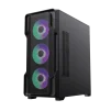 Cod. 289 Case Gaming GAMEMAX Siege BK / E-ATX /lateral y vidrio templado / frontal malla / 1*USB3.0 + 2*USB2.0 / HD audio / Incluye: 4*ventiladores 12mm. ARGB - 3