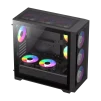 Cod. G:288 Case Gaming GAMEMAX Defender MB / lateral y vidrio templado / frontal malla / 1*USB3.0 + 2*USB2.0 / HD audio / Incluye: 4*ventiladores 12mm. ARGB - 4