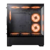Cod. G:254 Case GAMEMAX VISTA AB Negro / ATX / lateral y frontal vidrios templados / marco metálico de acero / Incluye 6*fan ARGB (3*fan inversos y 3*fan normales) + Controlador V4.0 ARGB HUB PWM WH y control remoto / 1*USB3.0 + 1*USB2.0 + 1*USB tipo-C / - 6