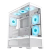 Cod, G:253 Case GAMEMAX VISTA AW blanco / ATX / lateral y frontal vidrios templados / marco metálico de acero / Incluye 6*fan ARGB (3*fan inversos y 3*fan normales) + Controlador V4.0 ARGB HUB PWM WH y control remoto / 1*USB3.0 + 1*USB2.0 + 1*USB tipo-C / - 1