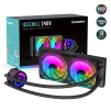 Cod. B:155  Enfriamiento Líquido CPU GAMEMAX IceChill 240V Bomba y ventiladores RGB y PWM direccionables 240mm AIO TDP 250W / compatible: Intel 13va Gen. 1700/1200/2066/2011-3/2011/1156/1155/1151/1150, AMD AM5/AM4/AM3+/AM3/AM2+/FM2 - 1