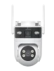Cod. N:219 C&aacute;mara Smart ENV Pro 4 P/Exterior 350&deg; / Doble Lente 8MP (4MP+4MPM) / Vision Nocturna / Detecci&oacute;n de movimiento / Audio bidireccional / Soporta microSD (hasta 128GB) / Compatible: Asist. Google y Alexa / IP66 - 6
