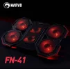 Cod. B:161   Base de Enfriamiento P/Laptop MARVO Atlas 60 (FN-41) / hasta 17.3&quot; / 6 Ventiladores (4*90mm + 2*65mm) / Led rojos / 2 Puertos USB / 6 niveles ajustables / Soporte extra para celular - 7