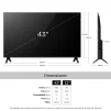 Cod. 115 Smart TV TCL 43S5K 43" QLED FHD / Google TV / HDR 10 / Dise&ntilde;o Slim, Bisel Met&aacute;lico / 2*HDMI, 1*USB / Wi-FI + BT 5.0 / Dolby Audio / Control remoto por voz Google - 8