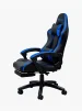 Cod. 1204 Silla Gamer Potenzza Black/Blue / Almohada cabeza y zona lumbar / reclinable 120&ordm; / Rotaci&oacute;n 360&deg; / Reposapi&eacute;s retr&aacute;ctil - 4