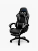 Cod. 1203 Silla Gamer Potenzza Black/Grey / Almohada cabeza y zona lumbar / reclinable 120&ordm; / Rotaci&oacute;n 360&deg; / Reposapi&eacute;s retr&aacute;ctil - 5