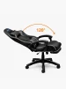 Cod. 1203 Silla Gamer Potenzza Black/Grey / Almohada cabeza y zona lumbar / reclinable 120&ordm; / Rotaci&oacute;n 360&deg; / Reposapi&eacute;s retr&aacute;ctil - 4
