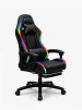 Cod. 1178 Silla Gamer Potenzza RGB Black / Iluminaci&oacute;n RGB / Almohada cabeza y zona lumbar / reclinable 120&ordm; / Rotaci&oacute;n 360&deg; / Reposapi&eacute;s retr&aacute;ctil - 4