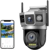 Cod. N:420 C&aacute;mara Smart ENV Dual Guard Pro 6MP P/Exterior 360&deg; / 6 LEDs + 6 LEDs IR / Detecci&oacute;n de movimiento + Alarma / Audio bidireccional / WiFi, RJ45 / Soporta microSD (hasta 128GB) - 2