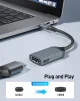 Cod. 177 Adaptador de Video ACER ODK410 de USB Tipo-C (macho) a HDMI (hembra) 4K@60Hz / Thunderbolt 3/4 a HDMI / Carcasa de aluminio - 6