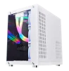 Cod. 362  Case WJCOOLMAN CA-020 White / ATX / lateral y frontal vidrio templado vista 270° / admite refrigeración líquida de 360° / USB 3.0, USB 2.0, HD audio / sin fuente - 4