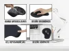 Cod. 029 Mouse&nbsp;Pad&nbsp;INS con Apoyadera de silicon / Black - 3