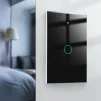Cod. I:885  Interruptor de pared Smart WIFI WHC05 / 1 botón táctil / No requiere Neutro / Control por APP Tuya o Smart Life / compatible con Alexa, Google Home / Dim.: 120*72*7mm / negro - 3