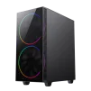 cod. 398 CASE GAMEMAX BLACK HOLE ATX / USB 1* 3.0 *1 2.0 / FAN ARGB (FRONT 2*20CM, POST. 1*12CM) / LAT Y FRONT VIDRIO TEMP. + CONTROLADOR AURA Sync. - 3