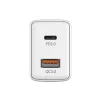 Cod. 164 Cargador de pared Genius PD-20AC 20W (Carga rápida) / dual 2*puertos 3.0 CC 5 V/3 A (1*puerto USB-A + 1*puerto USB-C) / blanco - 2