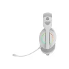 Cod. 114  Headphone HP DHE-8003U WH / iluminación RGB / Mic. omnidireccional / control vol. y mic. / Interfaz USB 7.1 / Cable trenzado 2.0 m - 2