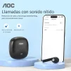 Cod. 131 Aud&iacute;fonos AOC ACT2521BK TWS / Bluetooth&reg; 5.4 / Touch Intelligent / Estilo abierto, sin almohadilla / Bat. 200mAh, USB-C - 2
