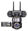 Cod. 422 C&aacute;mara Smart ENV Guardian Pro 6MP P/Exterior 360&deg; Triple Lente / Full Color 24/7 / Audio bidireccional / Detecci&oacute;n IA de Personas/movimientos / WiFi, RJ45 / Soporta microSD (hasta 128GB) / IP66 - 3