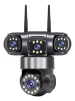Cod. 422 C&aacute;mara Smart ENV Guardian Pro 6MP P/Exterior 360&deg; Triple Lente / Full Color 24/7 / Audio bidireccional / Detecci&oacute;n IA de Personas/movimientos / WiFi, RJ45 / Soporta microSD (hasta 128GB) / IP66 - 2