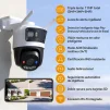 Cod. 401 Cámara Smart IMOU Cruiser Triple 11MP (2*fijas 3MP 160° + 5MP 360°) P/Exterior / Full Color 24/7 (30M) / IMOU SENSE™ / AIgo Play: persona/vehículo/ intrusiones y cruces de línea / Disuasión activa (luces roja, azul) / Audio bidireccional / Soport - 4