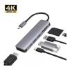 Cod. B:377 Hub Multipuertos 6en1 / Interfaz: USB-C a 1*HDMI 4K, 2*USB-A 3.0, 1*USB-C PD, Lector de tarjetas 1*SD &amp; 1*Micro SD (TF) / Plug &amp; play - 4