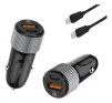 Cod. 279 Cargador P/Auto LDNIO C510Q 38W (Carga r&aacute;pida) / 2*Puertos PD + QC 3.0 ( USB-C+USB-A) / Incl. Cable USB-C, 1 m - 1