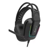 Cod. 088 Headphone Stereo Gaming XTRIKE ME GH-712BK / Micrófono / luces RGB / 1*jack 3.5mm + adaptador a 2*jack, USB(LuzLED) / Compatible con PS4, PS5, Xbox One, PC / Cable trenzado 2.0m - 1