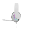 Cod. M:092  Headphone MARVO H8618 WH Blanco / Micr&oacute;fono omnidireccional / RGB est&aacute;tica&nbsp;/ control en cable (vol. y mic.) / Interfaz USB 2.0, Cable trenzado 2.0 m - 2