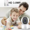 Cod. A:313 Cámara Smart Wi-Fi, 360° P/Interior Y610A Full HD 1080p / lente 3MP / LEDs + infrarrojos / Detección de movimiento humano / Audio bidireccional / Comptible micro SD hasta 128GB - 3