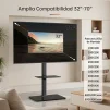 Cod. 1158 Soporte de piso para TV FSH12-D (PCT03) / 32"- 70" Max. 40Kg. (88lbs) / Base de Vidrio Templado / Ajustable Altura, Giratorio / hasta 600x400mm (Vesa) / negro - 3