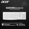 Cod. 297 Kit 2en1 ACER EAK040 / Teclado Espa&ntilde;ol + Mouse &oacute;ptico 1200DPI, 3 botones / F. Multimedia / USB, Cable 1.4 m - 5