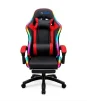 Cod. 1180 Silla Gamer Potenzza RGB Black/Red / Iluminaci&oacute;n RGB / Almohada cabeza y zona lumbar / reclinable 120&ordm; / Rotaci&oacute;n 360&deg; / Reposapi&eacute;s retr&aacute;ctil - 3