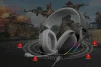 Cod. 123 Headphone MARVO Pulz 70S Black (HG9086 BK) / Sonido envolvente 7.1 / Diadema Telesc&oacute;pica ajusteble / luces RGB Din&aacute;mico / Mic. omnidireccional extra&iacute;ble / Interfaz USB, Cable 2.0 m - 8