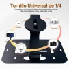 Cod. 1185 Soporte P/Proyector 3en1 (escritorio, pared, techo) con rosca 6,35mm (1/4") / Max. 5kg (11lbs)/ plegable / ajuste de 180&deg; / Metal - 9