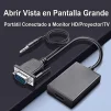 Cod. 480 Adaptador VGA a HDMI Full HD (1080p) con Audio 3.5mm. / Plug &amp; Play - 3