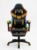 Cod. 1175 Silla Gamer ENV ThroneX Black/Gold / Iluminaci&oacute;n RGB + Altavoces / Almohada cabeza y zona lumbar / Rotaci&oacute;n 360&deg; / &nbsp;Reposapi&eacute;s retr&aacute;ctil - 2