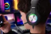 Cod. 124 Headphone MARVO Pulz 80 (HG9084) / 50mm (est&eacute;reo potente) / Luces RGB / Mic. omnidireccional extra&iacute;ble / Multiplataforma 1*jack 3.5mm + adaptador a 2 jack + USB(LuzLED) / Compatible: PS4, PS5, Xbox One, PC, Android, macOS e iOS - 2