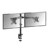 Cod. 1131 Soporte de Escritorio P/ 2*Monitores 13" a 27" M052 / 8kg (18lbs) x brazo / Giro 180&deg; y rotacion de 360&deg; / Ajustable en mesa, abrazadera tipo C / black - 3
