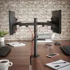Cod. 1131 Soporte de Escritorio P/ 2*Monitores 13" a 27" M052 / 8kg (18lbs) x brazo / Giro 180&deg; y rotacion de 360&deg; / Ajustable en mesa, abrazadera tipo C / black - 5