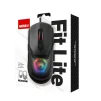 Cod. 220 Mouse MARVO Fit Pro G1W GY Gris / Trimodal (Inalámbrico 2.4G + Bluetooth + cableado) / 19000DPI / Sensor Pixart® PMW-3370 / Interruptores mecánicos Omron® / True RGB-16,8 millones de colores personalizado / 7 botones / batería 600mAh - 11
