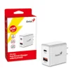 Cod. 164 Cargador de pared Genius PD-20AC 20W (Carga rápida) / dual 2*puertos 3.0 CC 5 V/3 A (1*puerto USB-A + 1*puerto USB-C) / blanco - 4