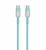 Cod. 273 Cable Pavareal Q51CTC USB-C a USB-C / 100W / 1.2 m / Cristal de hielo/Turquesa - 1