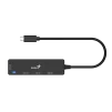 Cod. B:372 Hub Genius UH-400 USB-C a USB-A 3.0 de 4 Puertos 5Gbps / Compatible: Windows®, Mac OS, Android, Apple IOS / Plug &amp; play - 3