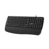 Cod. 302 eclado Genius KB-123 / Tecla AI Copilot / reposamu&ntilde;ecas / 12 Teclas FN Multimedia / Resistente a derrames de l&iacute;quidos / USB, cable 1.5m / Espa&ntilde;ol - 2