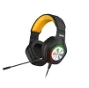 Cod. 124 Headphone MARVO Pulz 80 (HG9084) / 50mm (est&eacute;reo potente) / Luces RGB / Mic. omnidireccional extra&iacute;ble / Multiplataforma 1*jack 3.5mm + adaptador a 2 jack + USB(LuzLED) / Compatible: PS4, PS5, Xbox One, PC, Android, macOS e iOS - 1