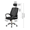 Cod. 1188 Silla de Oficina Ergon&oacute;mica / Apoya cabeza mesh / Espaldar de malla / Altura regulable / Rotaci&oacute;n 360&deg; - 5